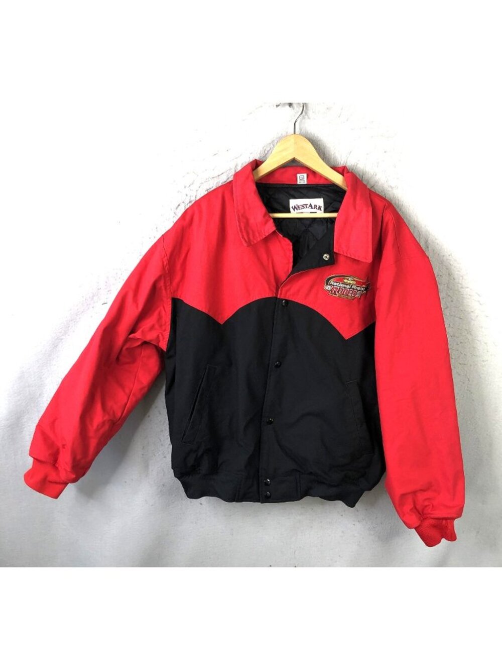 Vintage Wrangler Rodeo Jacket Mens XL Red Black Westark Las Vegas 2003 Western